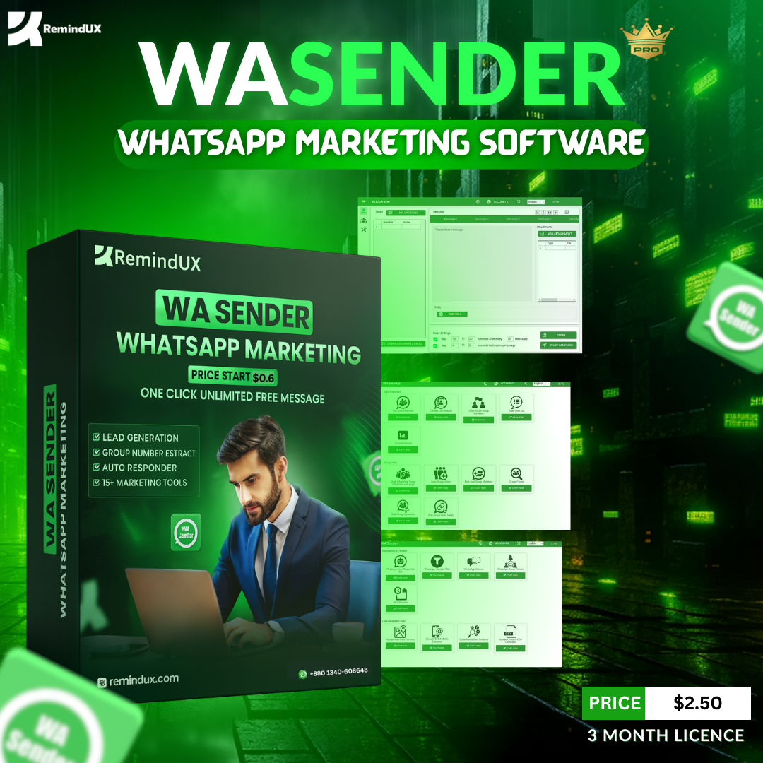 WAsender Pro by Remindux [ 3 Month Premium ]