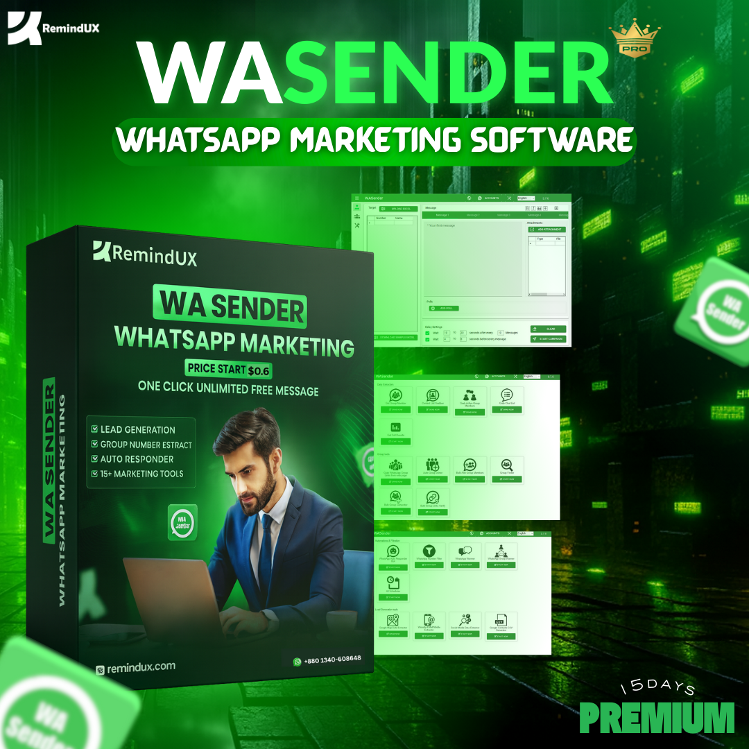 WAsender Pro by Remindux [ 15 days Premium ]