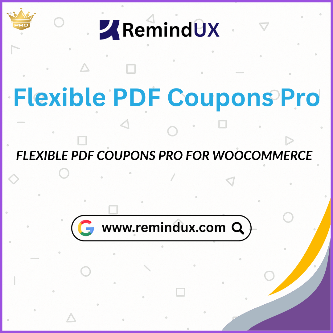 Flexible PDF Coupons Pro for WooCommerce Plugin Premium Coupon Management GPL By RemindUX